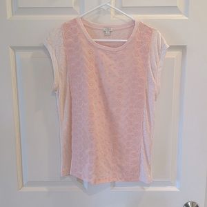 New J.Crew pink eyelet sleeveless tank